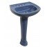 Mexican Talavera Toilet Set Yale Blue